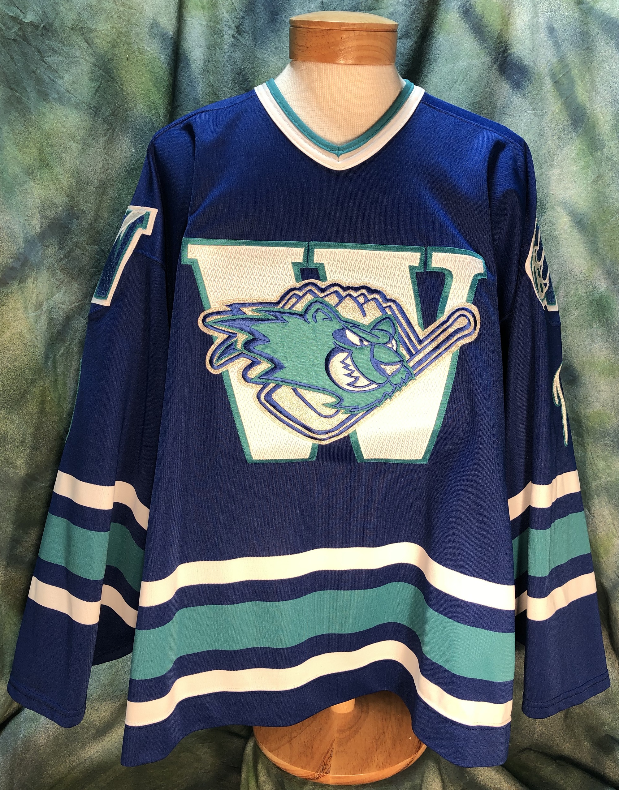 Worcester Ice Cats Blue Hockey Jersey — BORIZ